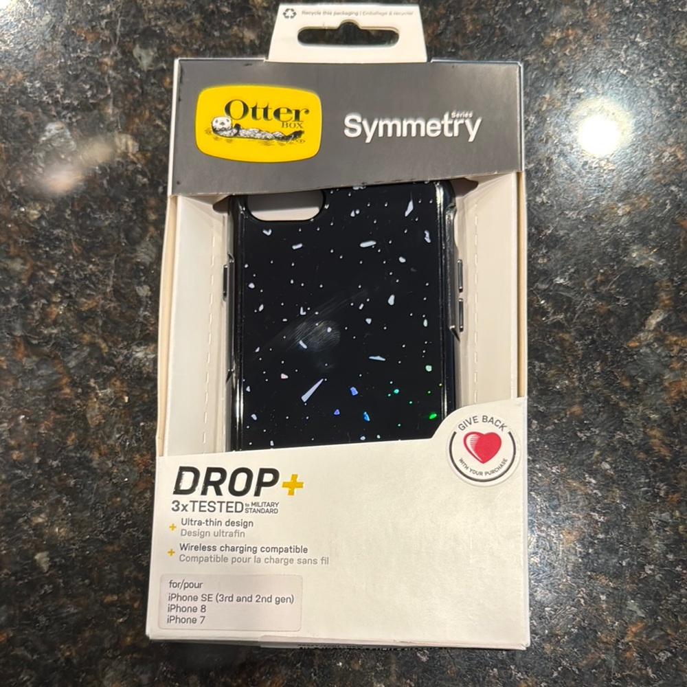 OtterBox Black Symmetry Case for iPhone SE (2nd/3rd gen), 7, and 8